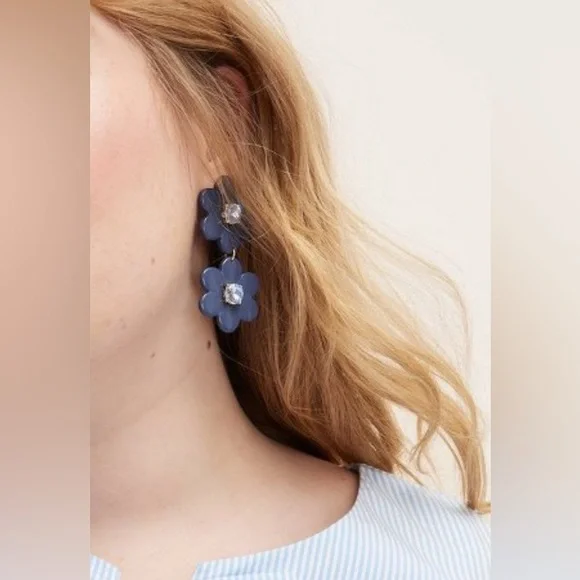 Kate Spade x Target Floral Linear Earrings - Picture 2 of 7